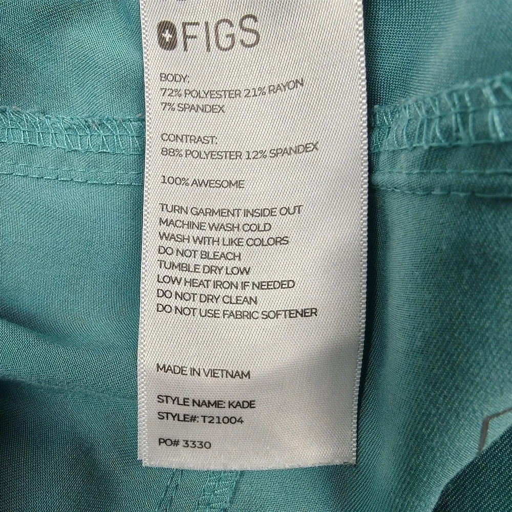 FIGS Pants Mens Medium Green Kade Technical Collection Cargo Scrub Workwear